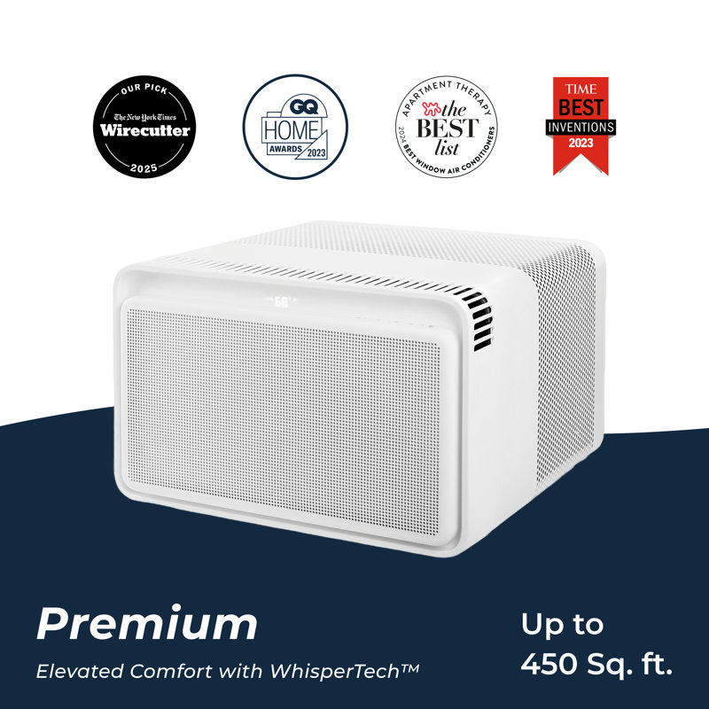Windmill 10,000 BTU Inverter Window Air Conditioner with WhisperTech - Ultra-Quiet & Smart, Cools up to 450 Sq. Ft. - #1 Easy Install, App/Wi-Fi, Voice-Enabled, Remote Control, Energy Star