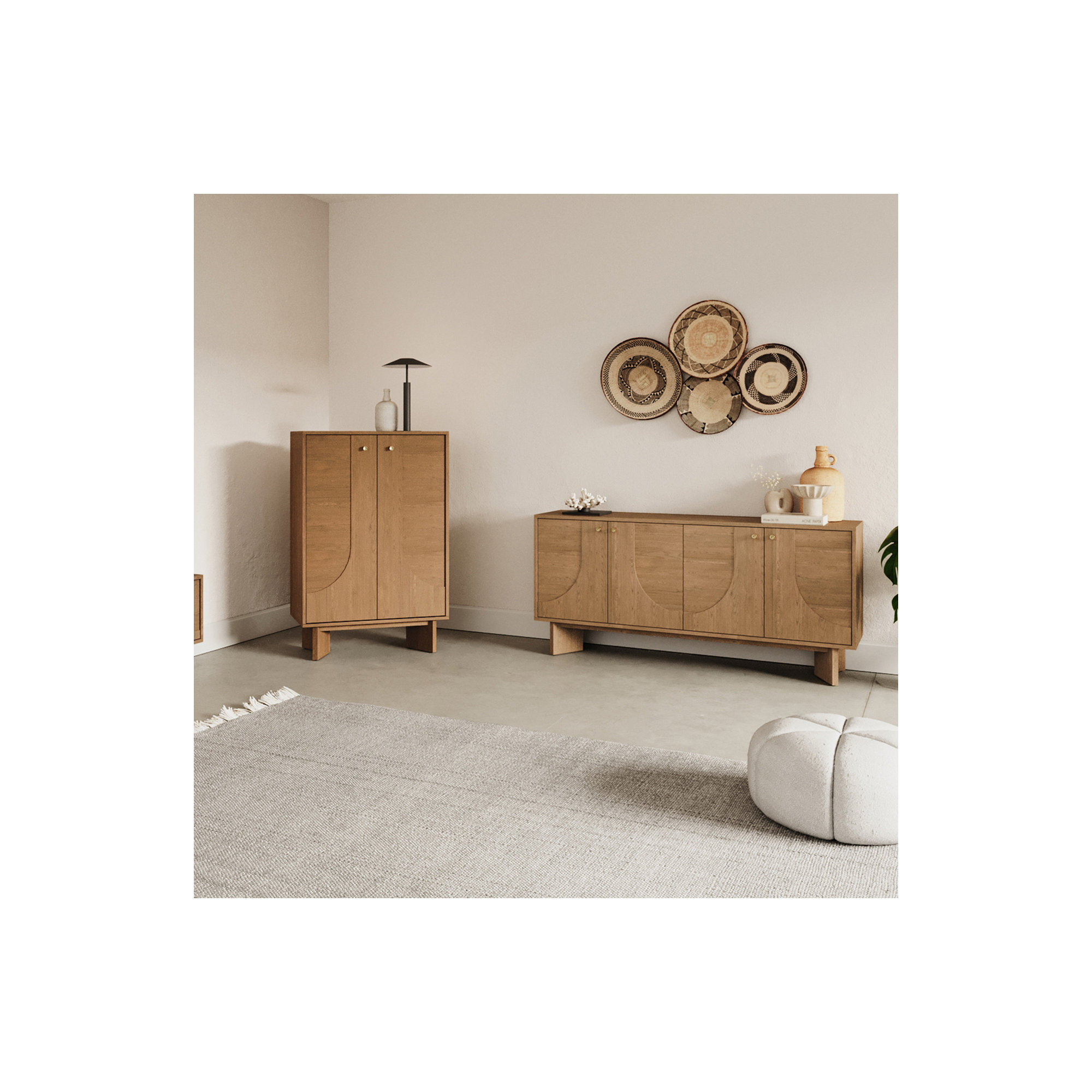 Malyun 63" Sideboard, Bourbon Oak