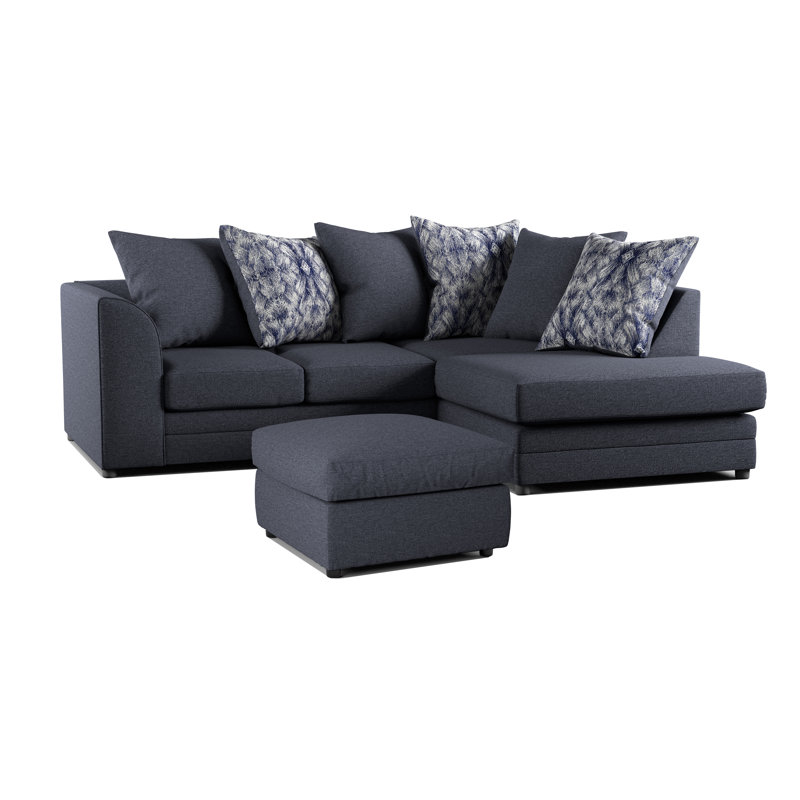 Folcroft 2 - Piece Living Room Set, Navy, Right Hand Facing