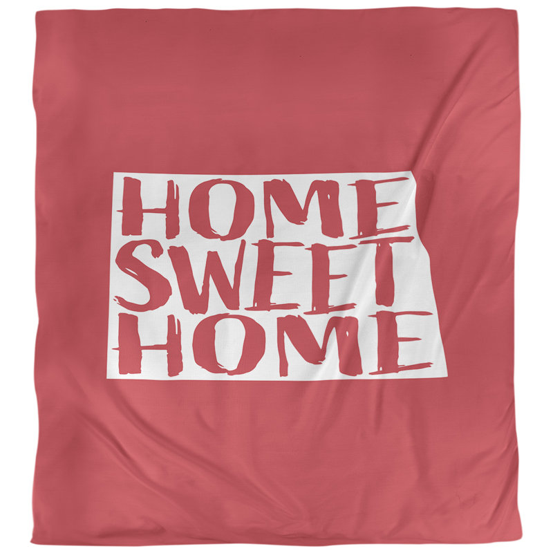 Housse de couette north dakota the home, Housse de couette pour très grand lit, Rouge, Microfibre