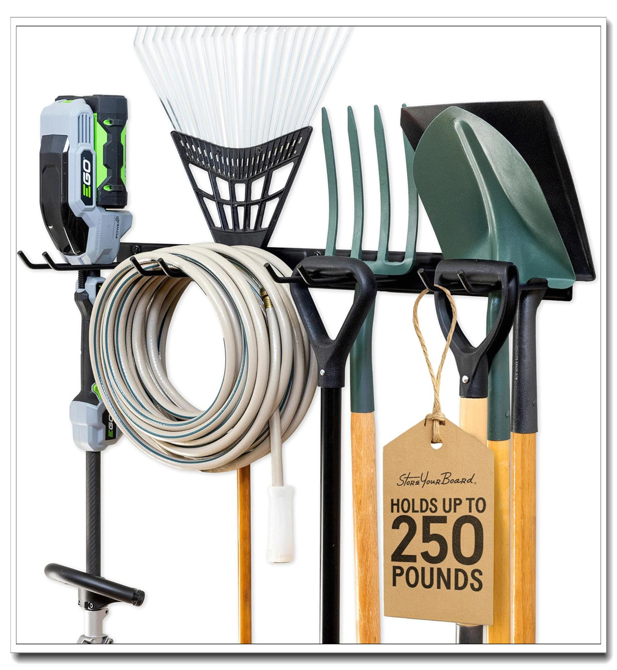 WFX Utility™ Wall-Mounted Garage & Garden Storage Rack (1 Pack, Black ...