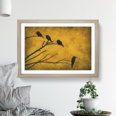 Birds on a Tree Branch - Framed Print