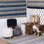 Patnos Rectangle 140 cm x 200 cm Striped Wool and Cotton Hand Woven Area Rug-21210288