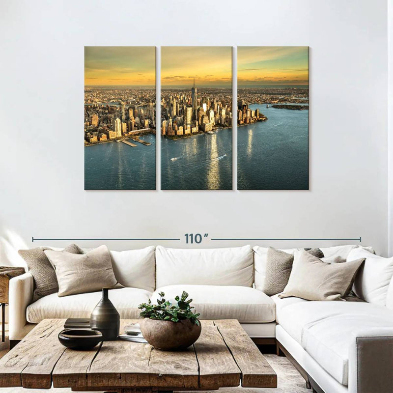 Horizon doré de Sirci Manhattan, H 48 po x l 74 po
