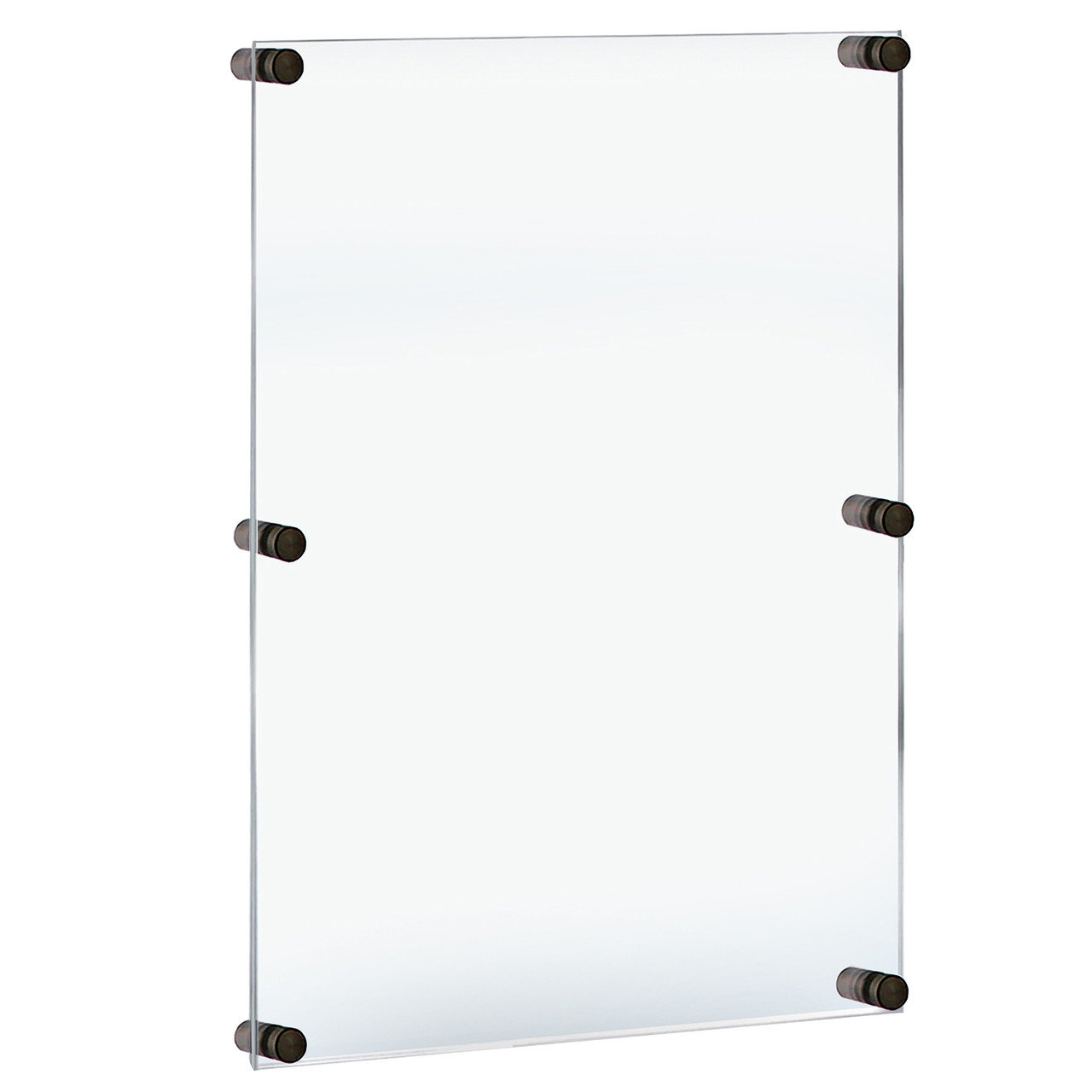 Clear Acrylic Double Sided Sign Holder 5.5 x 8.5 Vertical/Horizontal with  T Strip, 10-Pack