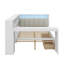Lit plateforme double avec tablettes, tiroirs, station de charge, DEL-1384537948