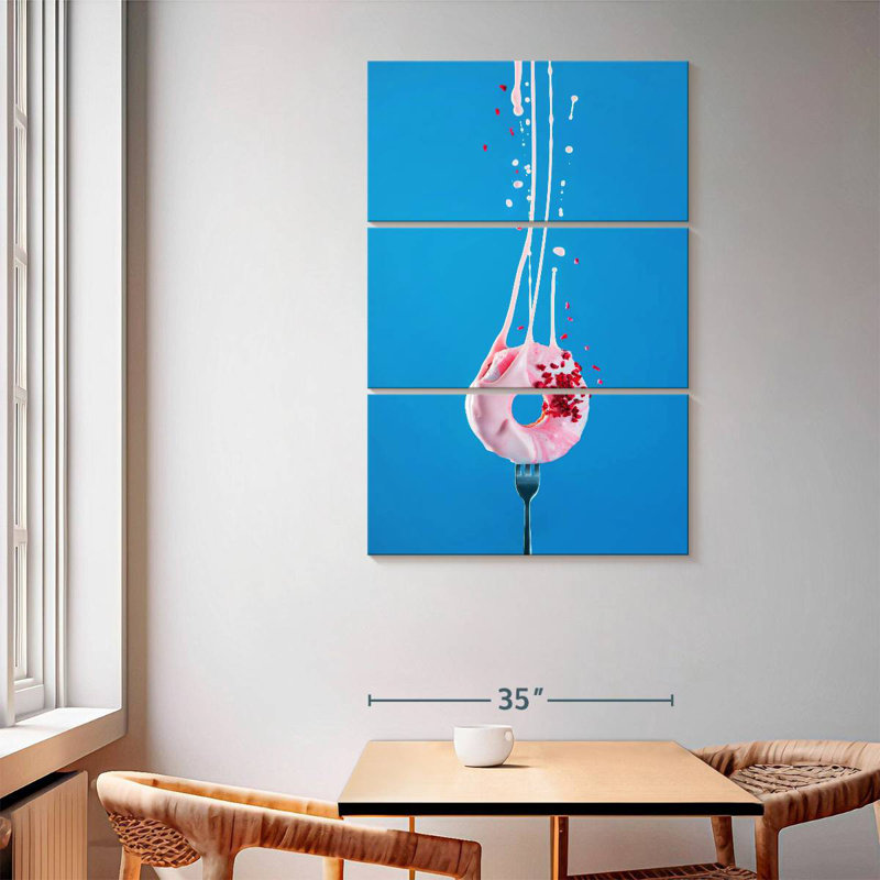 Yarlin Creamy Raspberry Doughnut, 65" H x 42" W