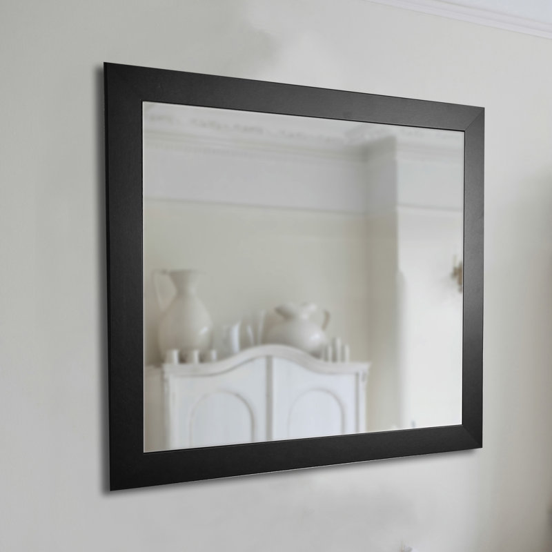 Gollu Engineered Wood Mirror, 24" x 48", Black 