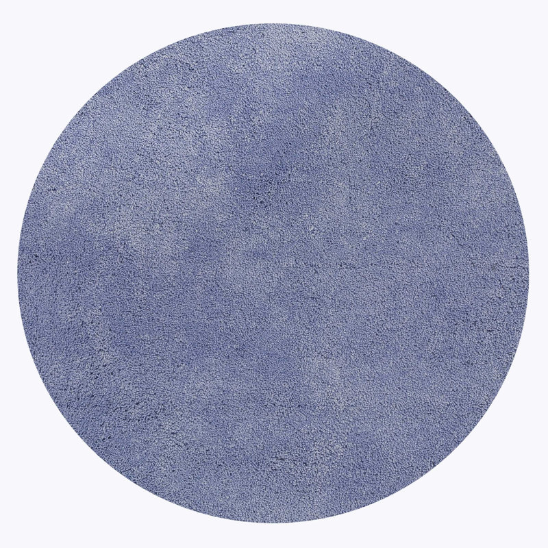 Tapis mauve à poil long Bunya, Rond 8 pi