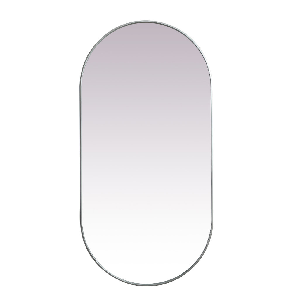 Elington Metal Oval Mirror, 72"  x 36", Silver