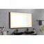 Miroir de salle de bain mural rectangulaire rétro-éclairé à lumière noire avec miroir anti-buée et miroir de maquillage