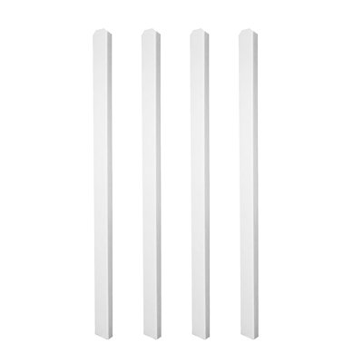 4,8 pi H (4 poteaux par boîte), poteaux d'extension pour ensemble de douche d'extérieur Zippity, montez votre cabine de douche extérieure / douche de plage / vestiaire dans le sol avec ces poteaux en vinyle blanc, ZP19012