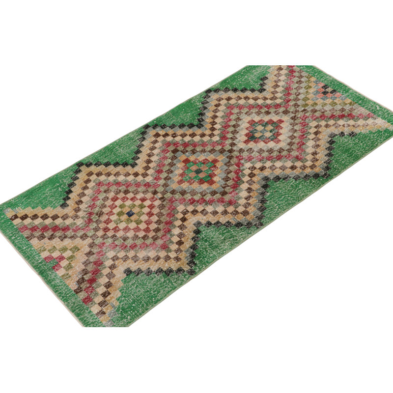 One-of-a-Kind 3’3” X 6’10” Hand Knotted Area Rug