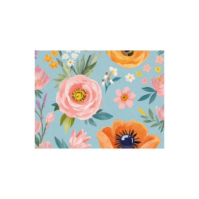 Tapis de bain rose et orange à motif floral, 36 x 24