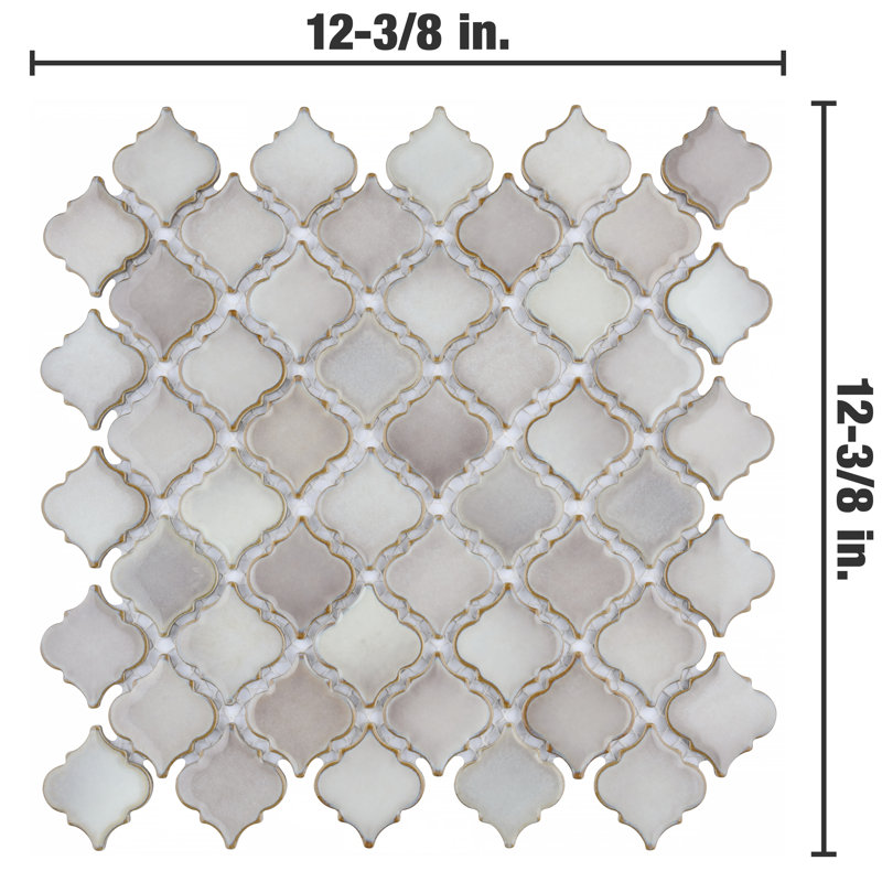 Hudson Tangier 2" x 2" Porcelain Grid Mosaic Wall & Floor Tile, Dove