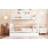 KiriHaus Twin Over Full Rubber Wood Bunk Bed with Trundle, Ladder, and Guardrail-115675295