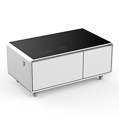 Smart Coffee Table with Built-in Fridge and Freezer Drawers
