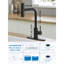 Kitchen Faucets With Pull Down Sprayer,Waterfall Kitchen Sink Faucet,Commercial Utility Stainless Steel Kitchen Faucets,Single Handle Kitchen Sink Faucet With Pull Down Sprayer For 3 Function