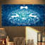 «Blue Merry Christmas Reindeer Snow Crystal», reproduction d'art graphique-1010062620-1071511101