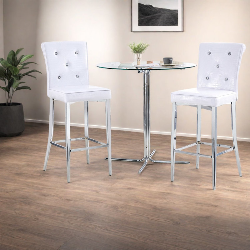 Dining Table Sets(must Include Both Table And Chair), Glass Metal Modern Kitchen Set