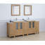  Ensemble de meuble-lavabo double encadré 84 po-106870363