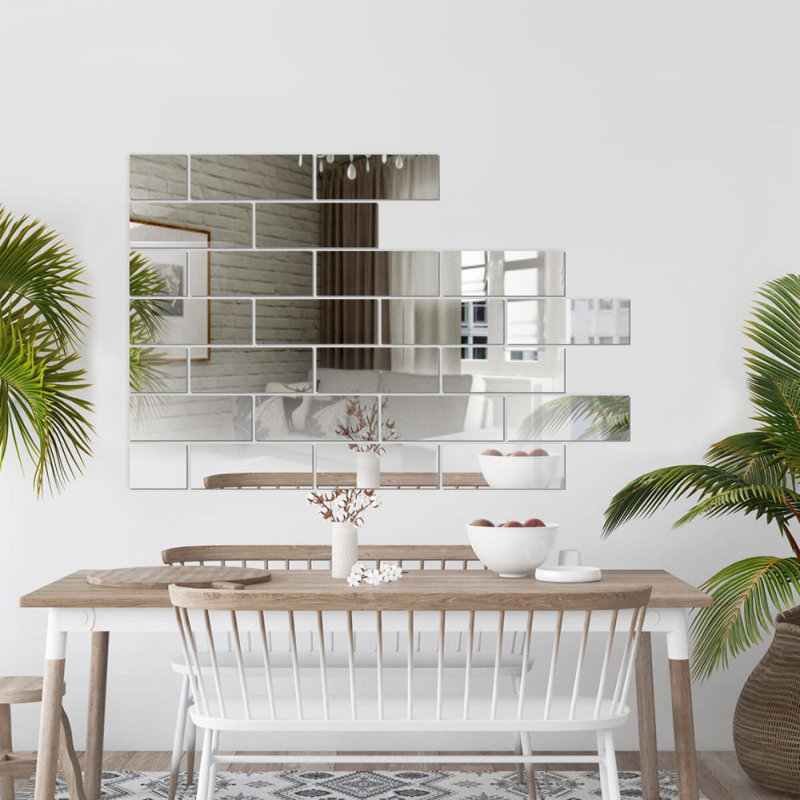 Myra Flat Wall Mirror, Silver