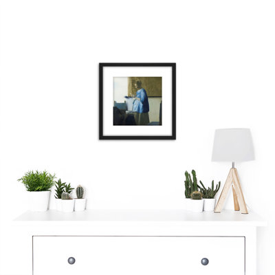 Woman Reading A Letter by Johannes Vermeer - Single Picture Frame Print