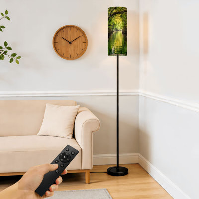 Lampe sur pied moderne à intensité variable avec abat-jour à pédale, abat-jour haut et mât pour le bureau de la chambre Everglades National Park Florida