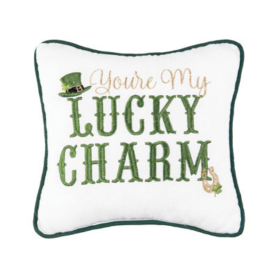 You're My Luck Charm St. Patrick's Day Embroidered Pillow