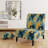 Popart Digital Doodle Explosion - Velvet Upholstered Contemporary Slipper Chair, Modern Abstract Accent Chair