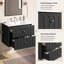 Meuble-lavabo mural moderne de 76,4 cm (30,08 po) avec tiroirs à fermeture amortie et lavabo en céramique