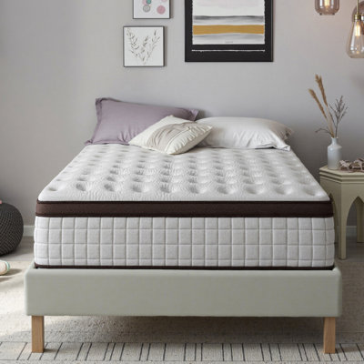 Medium Bamboo Cooling Memory Gel Foam Mattress With Charcoal by Alwyn Home