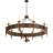 Rustic Lodge 10 - Light Steel Dimmable Wagon Wheel Chandelier