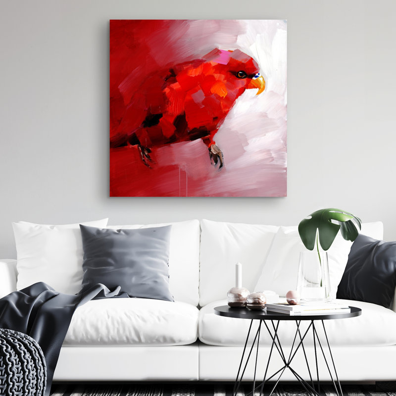Abstract parrot - 32"x32" art on canvas