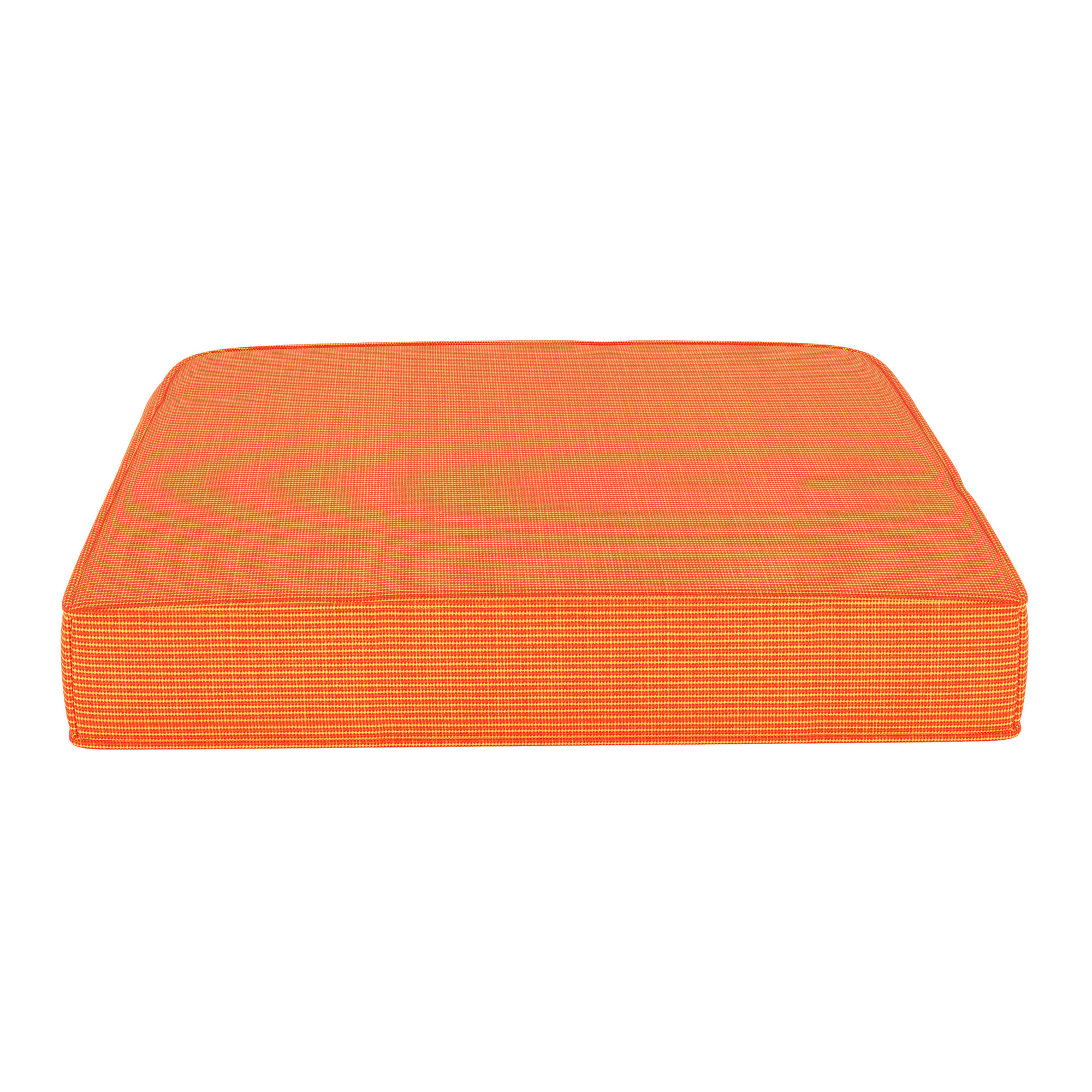 Amala Outdoor Sunbrella® Dining Seat Cushion, Sunbrella Upholstery Tangerine Sunbrella® Canvas