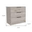 28" Light Grey Three Drawer Dresser