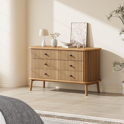 6 Drawer Dressers, Chest Of Drawers For Bedroom, Nightstand, Spacious Storage Boho Wicker Dresser