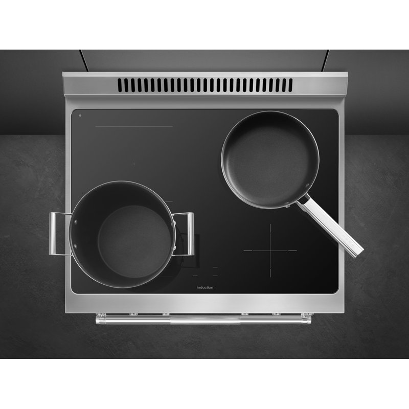 SMEG 30" Professional Induction Range, Electric, Stainless Steel, 5