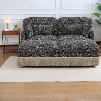 Deep Seat Modular Sofas, Chenille Loveseat Modern Home Living Room