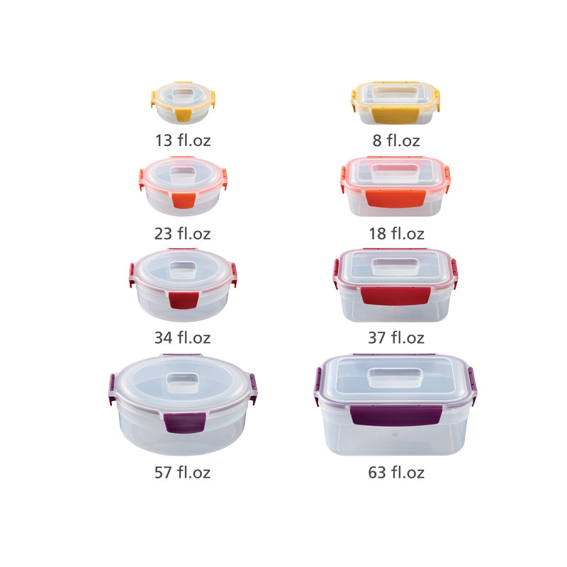 Ensemble de 16 contenants pour aliments Joseph Joseph Nest Lock, sans BPA