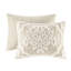 Ensemble de literie 3 pièces en chenille de coton taupe-124754824-124754825