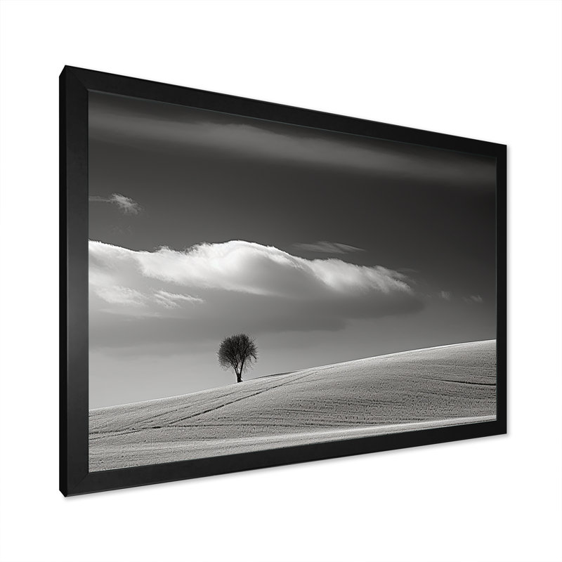 Paysage d'hiver photo III sur toile, H 12 po x l 20 po x P 1 po, Cadre simple noir