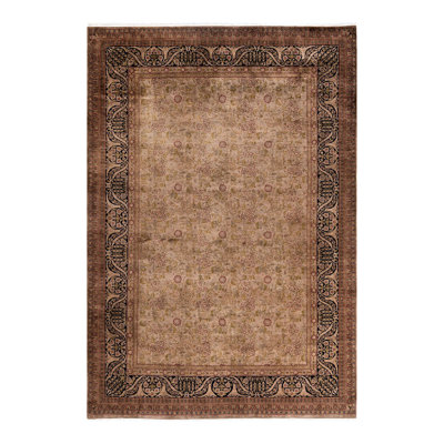 Weirsky One-of-a-Kind 6'3" X 9' New Age Wool Area Rug in Brown