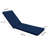 Navy Blue Patio Seat Mat - Weather , Protected, Fade Removable Covers, High Density Foam Filling Outdoor Chaise Cushion Blue, Fabric, To Sun And Fading, Washable Cover, Comfortable Sponge Inside