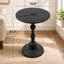 Table d'appoint ronde en métal 21,3 x 15,8 x 15,8 pouces - Table décorative compacte (utilisation polyvalente: petit salon, chambre à coucher ou table de chevet)