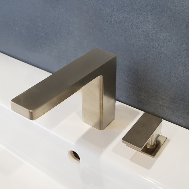 Eleganza Centerset Bathroom Faucet, Brushed Nickel