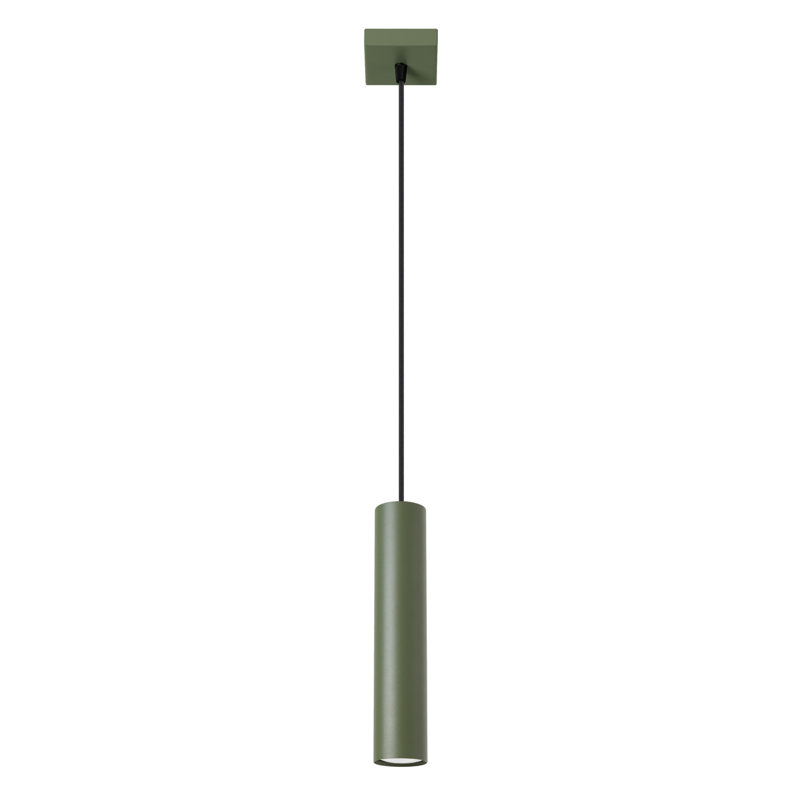 Bergmundur 1 - Light Stainless Steel Pendant, Green