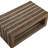 Brown Wood and Rope Rectangular Cocktail Coffee Table