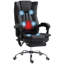 Chaise de bureau en microfibre Nishar Plush | Dossier haut avec massage à 6 points, fonction de chauffage, repose-pieds rétractable et hauteur réglable-1998935049