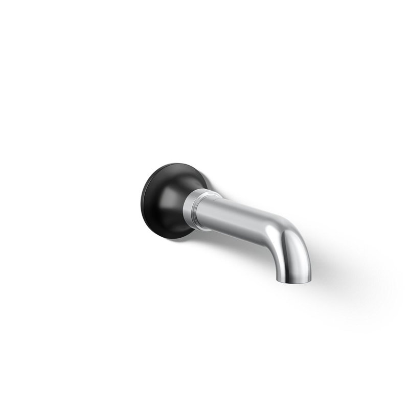 Bec de douche mural non inverseur Tone, Noir mat / argent